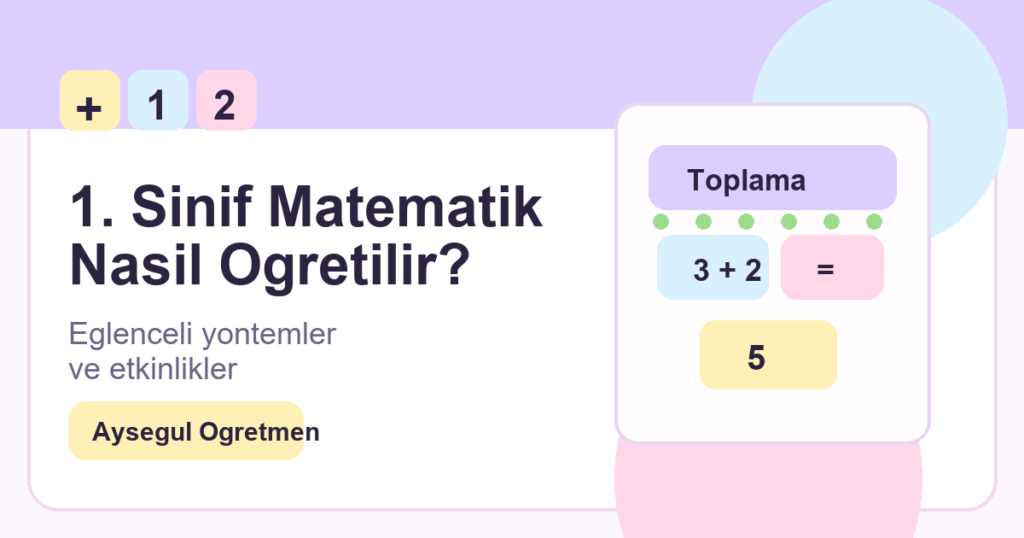 1. sınıf matematik nasıl öğretilir