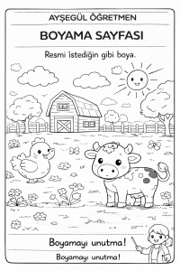 Çiftlikte Eğlenceli Boyama Zamanı